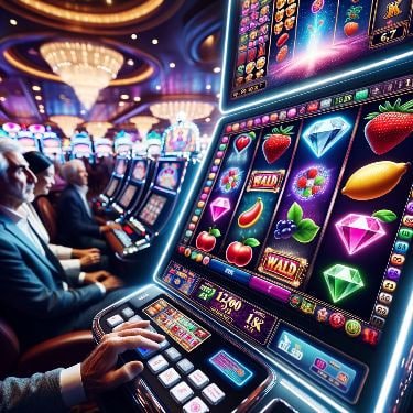 Tampilan antarmuka permainan slot online interaktif dan berwarna-warni